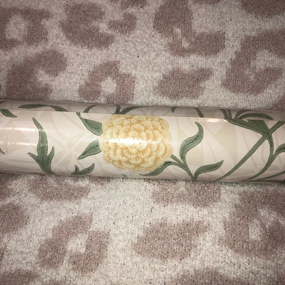 Anthropologie x Morris & Co. Scroll Leaves & Trees Thyme Pear Wallpaper Mural